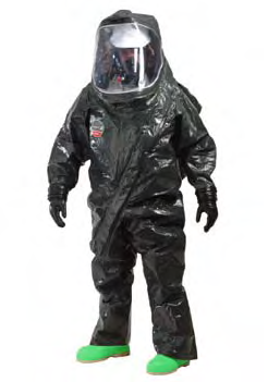 Vestimenta encapsulada de nível A (NFPA 1994, Classe 1)